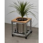 창의적인 알루미늄 프로파일 꽃대 이동식 녹색 식물 선반 커피숍 장식용 꽃대 카트 꽃대 홈 - 이미지 4