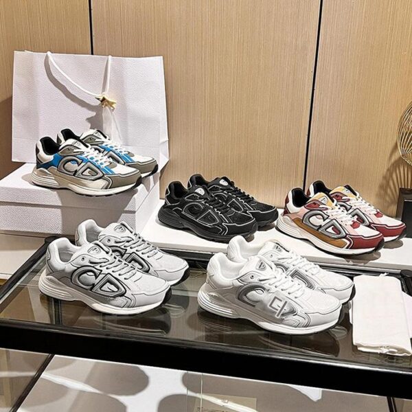 유럽과 미국 2024 봄과 가을 새로운 알파벳 아빠 남성과 여성 신발 메시 통기성 러닝화 다재다능한 커플 스포츠 패션화