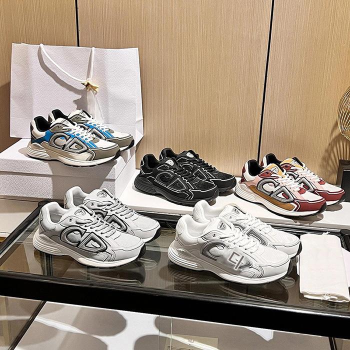 main_838337241902_0-1 유럽과 미국 2024 봄과 가을 새로운 알파벳 아빠 남성과 여성 신발 메시 통기성 러닝화 다재다능한 커플 스포츠 패션화 - 이미지 1