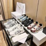 유럽과 미국 2024 봄과 가을 새로운 알파벳 아빠 남성과 여성 신발 메시 통기성 러닝화 다재다능한 커플 스포츠 패션화 - 이미지 3