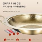 스테인리스 스틸 핫팟 건조 냄비 상업용 알코올 스토브 냄비 가스 스토브 범용 대용량 인덕션 쿠커 특수 냄비 - 이미지 4