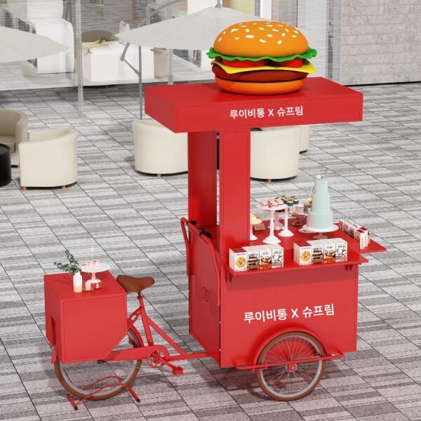 맞춤형 야외 노점 삼륜차 인터넷 연예인 승마 당나귀 카트 쇼핑몰 프로모션 플로트 모바일 다기능 밀크티 카트