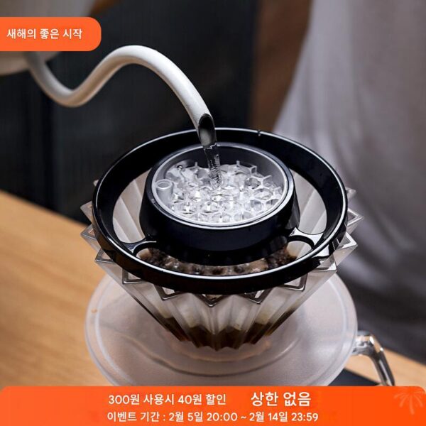 초보자를 위한 핸드브루 커피 샤워 드리퍼 DIY 핸드브루 아티팩트 유니폼 드립 필터 투명 커피 드립 트레이