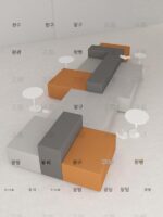 휴게소 사각형 소파 조합 개성 심플 사무실 크리에이티브 패션 여가 비즈니스 협상 접수 구역 - 이미지 2