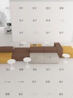 휴게소 사각형 소파 조합 개성 심플 사무실 크리에이티브 패션 여가 비즈니스 협상 접수 구역 - 이미지 4