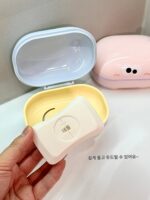 뚜껑이 있는 창의적인 플립 비누 상자 휴대용 학생 기숙사 비누 상자 화장실 세탁 비누 욕실 - 이미지 4