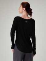 alo 요가 요가 긴팔 상의 여성 가을 ​​신상품 속건 스포츠 티셔츠 루즈 필라테스 러닝 피트니스 의류 - 이미지 5