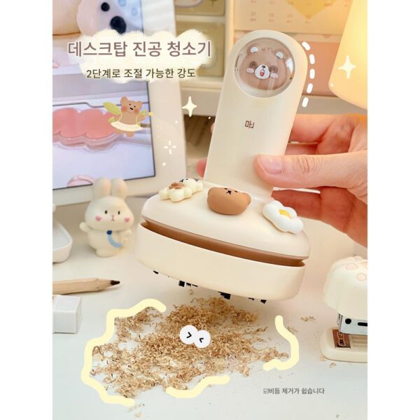 일본 수입 세이코 소형 진공 청소기 학생용 데스크탑 지우개 조각 USB 충전식 미니 청소 문구