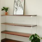 모던 심플 플로어 스탠딩 책장 다층 디스플레이 랙 산업 스타일 스테인리스 광축 스토리지 랙 - 이미지 2