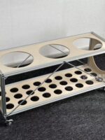 통나무 스타일 이동식 소파 사이드 테이블 랙 발코니 화분 랙 디스플레이 랙 책장 잡지 랙 다육식물 트레이 - 이미지 2