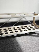 통나무 스타일 이동식 소파 사이드 테이블 랙 발코니 화분 랙 디스플레이 랙 책장 잡지 랙 다육식물 트레이 - 이미지 4