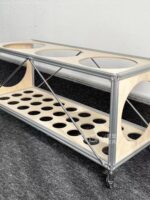 통나무 스타일 이동식 소파 사이드 테이블 랙 발코니 화분 랙 디스플레이 랙 책장 잡지 랙 다육식물 트레이 - 이미지 5