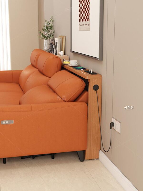 견고한 목재 기능성 전기 소파 후면 수납 선반 벽 바닥 수납 선반 틈새 긴 좁은 가장자리 테이블