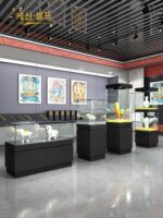 맞춤형 수제 옥 유물 미술품 전시 캐비닛 박물관 부스 부티크 골동품 유리 전시 캐비닛 수제 캐비닛 - 이미지 3