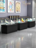 맞춤형 수제 옥 유물 미술품 전시 캐비닛 박물관 부스 부티크 골동품 유리 전시 캐비닛 수제 캐비닛 - 이미지 4