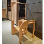 인터넷 셀럽 국내용 2단 사다리 의자 가정용 매우 좁은 수납 좌우 범용 캐비닛 옷장 접이식 초박형 수납 사다리 - 이미지 4