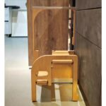 인터넷 셀럽 국내용 2단 사다리 의자 가정용 매우 좁은 수납 좌우 범용 캐비닛 옷장 접이식 초박형 수납 사다리 - 이미지 5