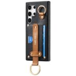 삼성 s24ultra 모바일 폰 케이스 s23fe 새로운 링 버클 s22+ 카드 홀더 s21plus 브라켓 통합 갤럭시A55a54a53a35a25 보호 케이스 g에 적합한 고급 손목 밴드 - 이미지 3