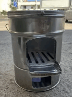 이동식 스토브 농촌 장작 스토브 가정용 이동식 지상 스토브 장작 연소 단순 대형 스토브 바베큐 난방 스토브