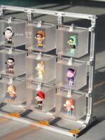 보석 전시 캐비닛 알루미늄 프로파일 랙 데스크탑 소형 수제 아크릴 조명 고급 보석 전시 캐비닛