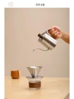 반지지아 핸드브루 커피포트 세트 드립필터컵 세트 V자형 필터컵 야외 캠핑 핸드브루 커피포트 - 이미지 5