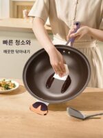 독일 프라이팬 티타늄 마이크로 압력솥 인덕션 쿠커 가스 스토브 범용 프라이팬 다기능 팬이 있는 노스틱 팬 - 이미지 2