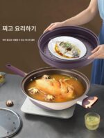 독일 프라이팬 티타늄 마이크로 압력솥 인덕션 쿠커 가스 스토브 범용 프라이팬 다기능 팬이 있는 노스틱 팬 - 이미지 3