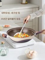 독일 프라이팬 티타늄 마이크로 압력솥 인덕션 쿠커 가스 스토브 범용 프라이팬 다기능 팬이 있는 노스틱 팬 - 이미지 5