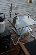 야외 캠핑 스노우 피크 스테인리스 스틸 접이식 테이블, 가벼운 스탠드 걸기에 적합, 휴대용 피크닉 자가 운전 장비 공급 - 이미지 2