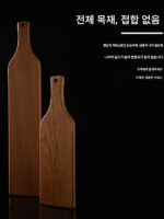 1미터 두께의 쇠고기와 양고기 긴 사펠리 접시 핫팟 크리에이티브 플레이트 스페셜 바베큐 고기 나무판 통나무 식기 - 이미지 3