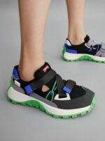 여성용 스페인 스포츠화 2024년 신상품 봄 가을 메쉬 두꺼운 밑창 아빠화 캐주얼 여성화 소프트 밑창 러닝화 - 이미지 4