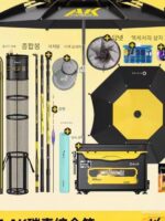 새로운 낚시 상자 낚시 장비 정리 낚시 의자 낚싯대 손 낚싯대 터렛 미끼 초경량 트렌디한 물고기 상자 - 이미지 4