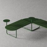 야외용 테이블과 의자 고급 크리에이티브 원형 테이블 벤치 분위기 커피숍 밀크티 테라스 노르딕 쇼핑몰 롱체어 - 이미지 3