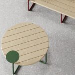 야외용 테이블과 의자 고급 크리에이티브 원형 테이블 벤치 분위기 커피숍 밀크티 테라스 노르딕 쇼핑몰 롱체어 - 이미지 5