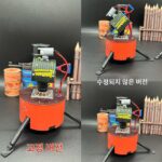 녹 부식 게임 자동 포탑 주변 핸드메이드 모델 데스크탑 장식품 테이블 세팅 - 이미지 4