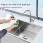 304 스테인리스 스틸 핸드메이드 싱크대 내장형 가정용 식기 세척대 카운터 아래 분지 두꺼운 주방 야채 싱크대 대형 단일 통 - 이미지 2