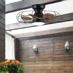 헤링본 파빌리온 뾰족한 지붕 천장 선풍기 조명 야외 텐트 방수 선크림 발코니 햇빛 알루미늄 잎형 룸 선풍기 조명 - 이미지 4