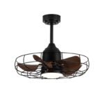 헤링본 파빌리온 뾰족한 지붕 천장 선풍기 조명 야외 텐트 방수 선크림 발코니 햇빛 알루미늄 잎형 룸 선풍기 조명 - 이미지 5