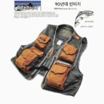 무료 배송! 많지 않아요! 미국 아웃도어 브랜드 90년대 앤틱 메시 플라이 낚시 다중포켓 아웃도어 조끼! - 이미지 2