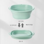 일본식 접이식 세면대 휴대용 여행용 가정용 대형 세탁대 플라스틱 발대 작은 세면대 아기용 - 이미지 2