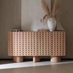 모던 노르딕 와비사비 스타일 견고한 원목 식탁 사이드보드 라이트 럭셔리 심플 통나무 현관 캐비닛 티 캐비닛 수납 캐비닛 저축 캐비닛