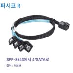 PERCKO 내장 SFF-8643 1~4개 sas/sata SFF8643 어레이 카드 케이블