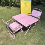 Mondaka 맞춤형 인터넷 셀러브리티 캠프 장식 바비 핑크 로즈 레드 에그롤 테이블 스티브 블루 접이식 레저 테이블 및 의자 - 이미지 4