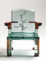 새로운 중국 스타일 홈 투명 소파 의자 레스토랑 호텔 빌라 싱글 의자 고급 팔걸이 수지 좌석 - 이미지 3