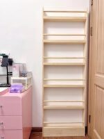 문 뒤 선반 서재 욕실 바닥 다층 벽면 수납장 수납장 문 공간 활용 - 이미지 3