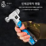 케이블카 다기능 렌치 망치 접이식 플라이어 조합 야외 캠핑 현장 차량 휴대용 창문 깨기 도구 - 이미지 3