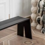 화이트 애쉬 우드 ​​롱 벤치 와비사비 스타일 홈 슈 벤치 거실 식탁 롱 벤치 솔리드 우드 침실 벤치 나무 벤치 - 이미지 3