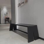 화이트 애쉬 우드 ​​롱 벤치 와비사비 스타일 홈 슈 벤치 거실 식탁 롱 벤치 솔리드 우드 침실 벤치 나무 벤치 - 이미지 5