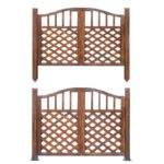 부식 방지 마당 야채 정원 마당 나무 울타리 문 정원 울타리 문 안뜰 울타리 야외 단단한 나무 문 빌라 야외 - 이미지 5