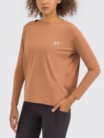 알로 요가 요가복 가을 겨울 러닝 스포츠 루즈 블라우스 티셔츠 긴팔 필라테스 트레이닝 피트니스 상의 - 이미지 2